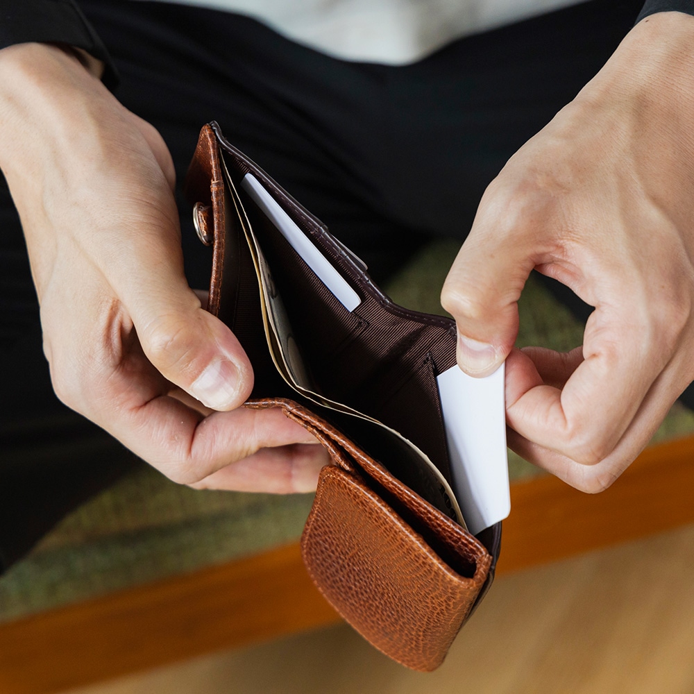 名入れ無料] アルチェレザー マネースルー 二つ折り財布 二つ折り 本革