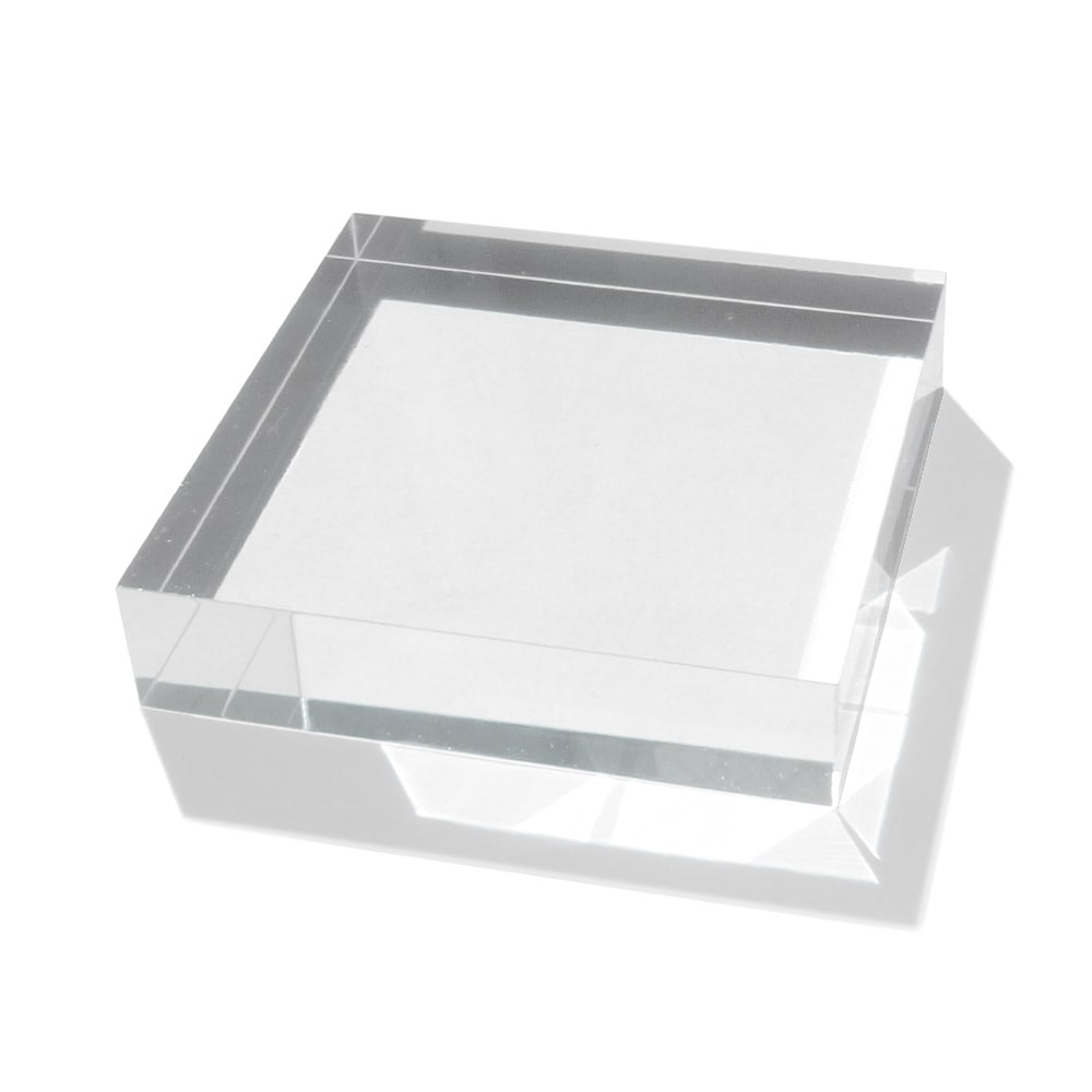 アクリルフォトキューブ 90×90×20mm クリア 無地｜パーツ材料の通販