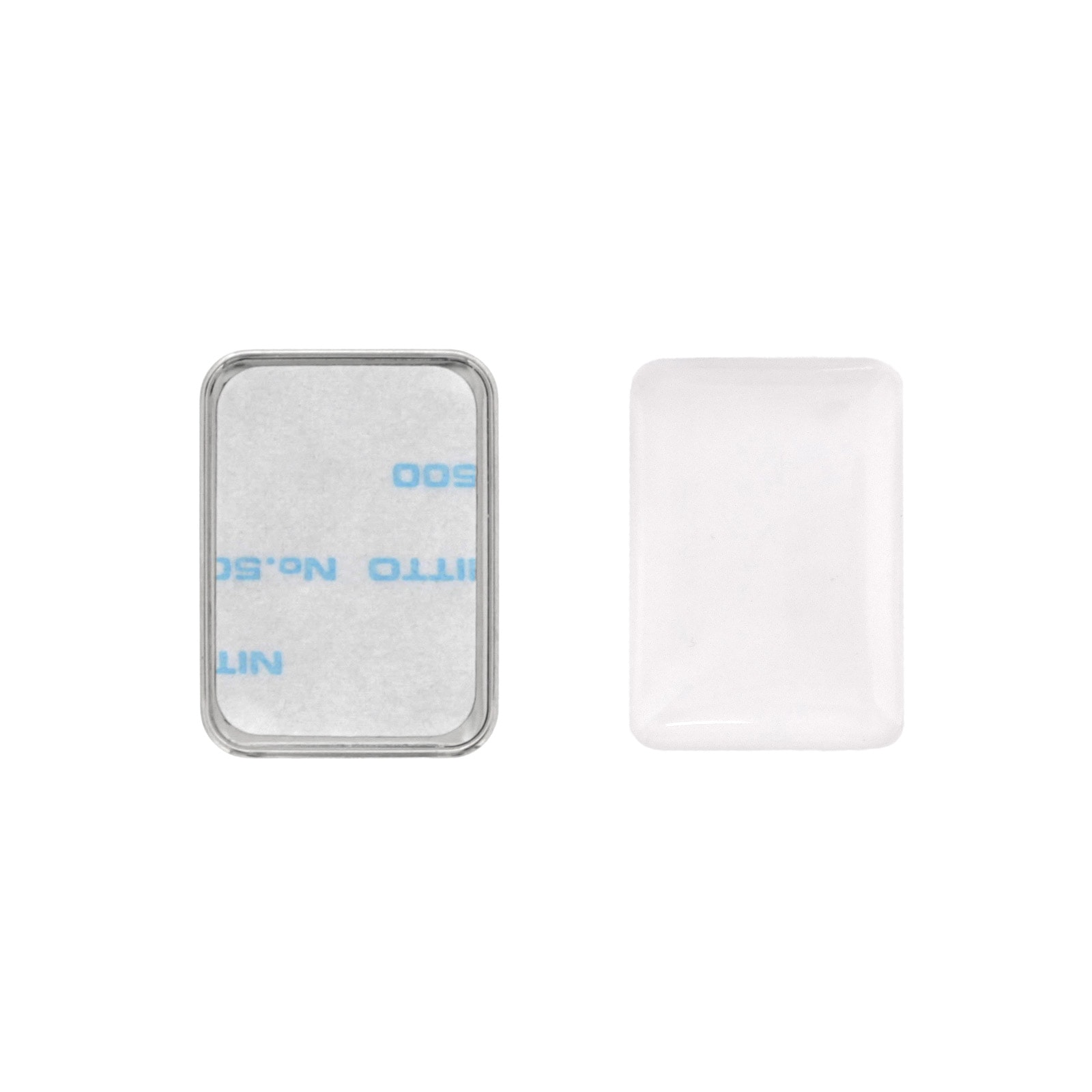 ドームピンズ メタル 長方形 24×17mm シルバー （DAP-K24A）｜パーツ