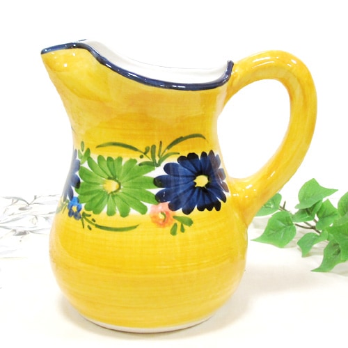 スペイン陶器 SP-44N 水差し/青緑花柄 | キッチン&テーブルウェア