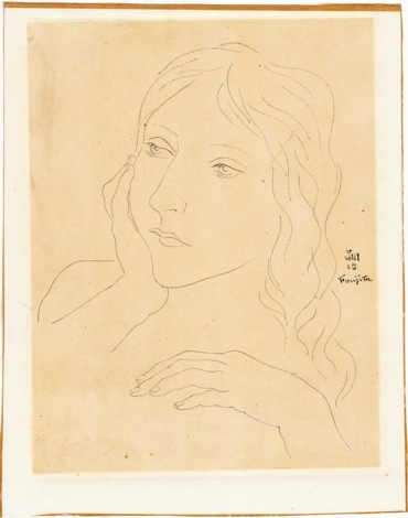 藤田嗣治「ユキの肖像」（価格はお問い合わせください）