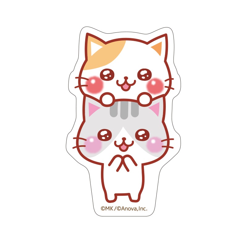 にゃーにゃー団 ステッカー（かたぐるま） | にゃーにゃー団 | エイ