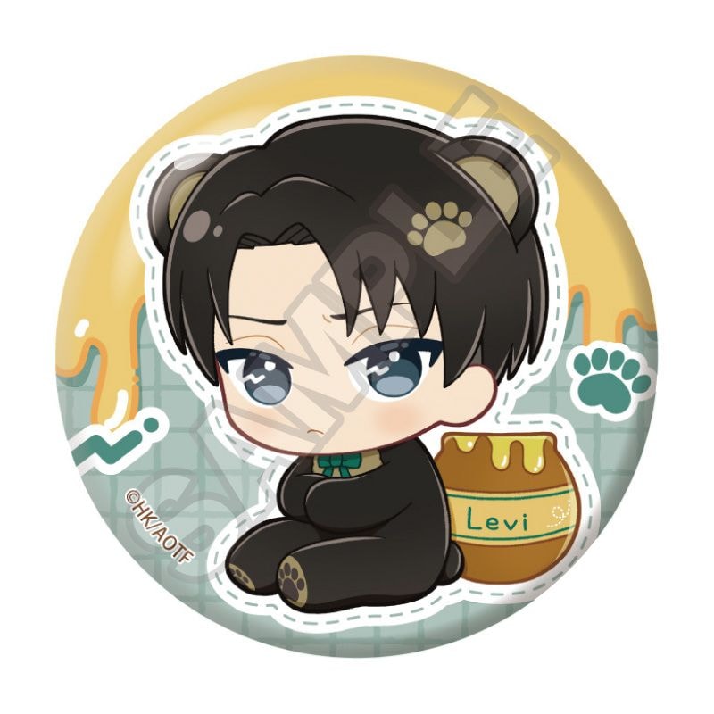 受付終了】「進撃の巨人」 ぬいぴ～すふれんず はらぺこくま 缶バッジ