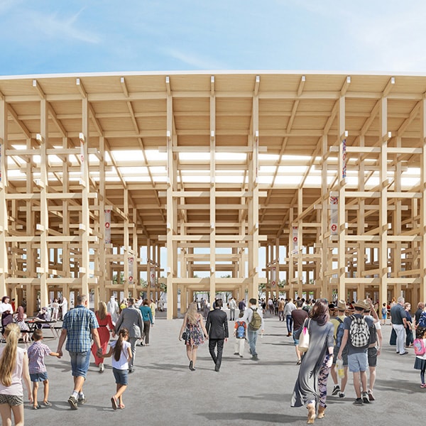 EXPO2025 ミャクミャク フォトスタンド 大屋根リング端材 木製写真立て