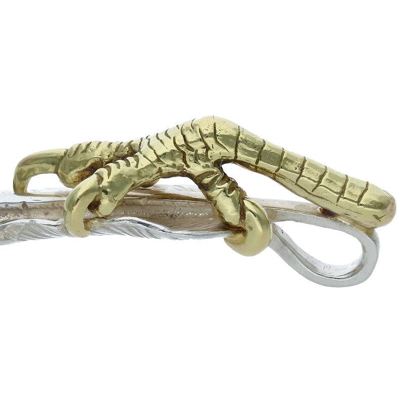 金爪メタル付き特大フェザー 左向き 【取扱：原宿シルバー店