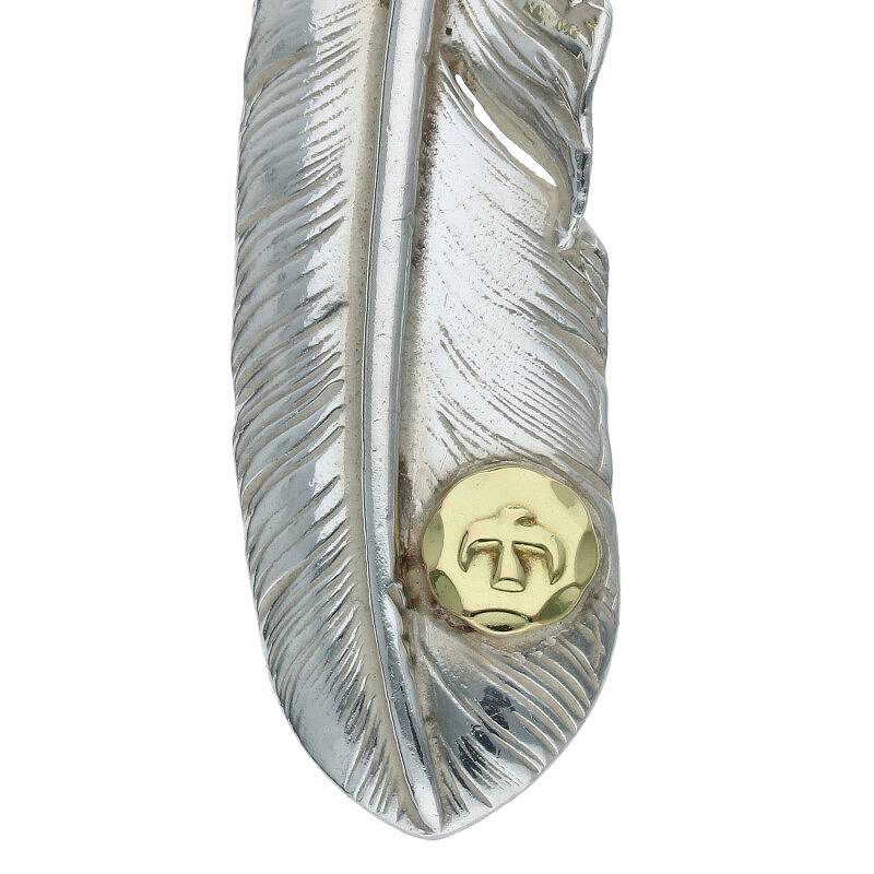 金爪メタル付き特大フェザー 左向き 【取扱：原宿シルバー店