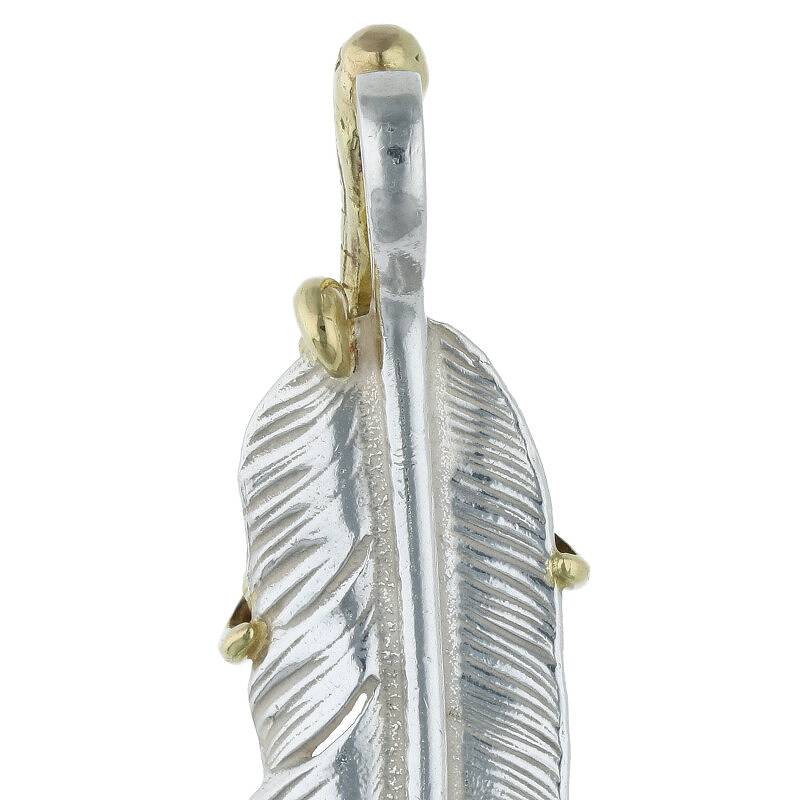 金爪メタル付き特大フェザー 左向き 【取扱：原宿シルバー店