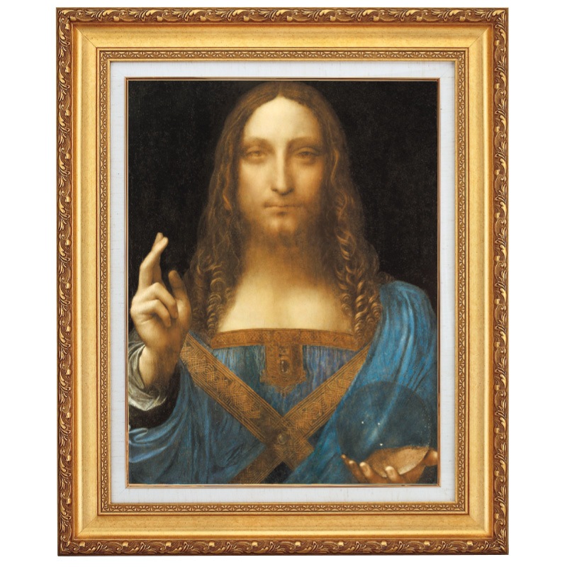 ダ・ヴィンチ 『サルバトール・ムンディ』 10号 額装 立体複製名画