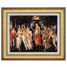 ボッティチェリ 『ヴィーナス誕生』 4号 額装 立体複製名画 【ポイント