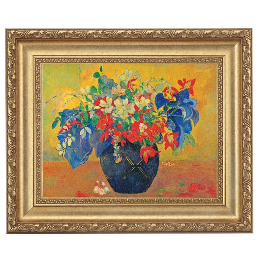ゴーギャン（ゴーガン） 「花瓶の花」 4号 立体複製名画 【5％ポイント