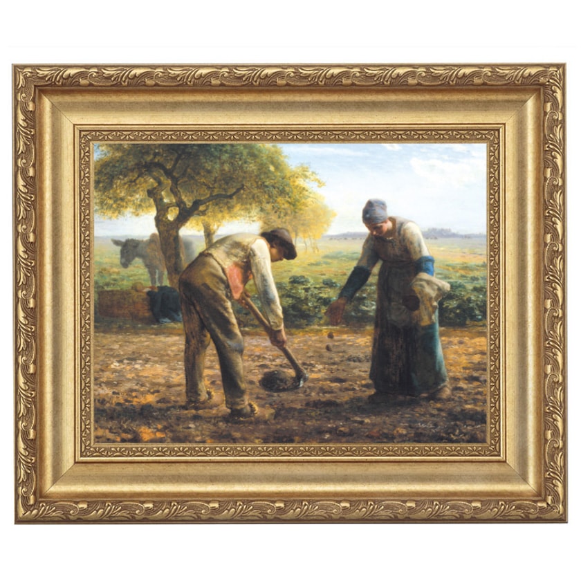 ミレー 「馬鈴薯植え」 4号 立体複製名画 【5％ポイント還元中