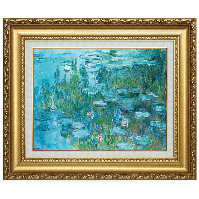 モネ（1840年～1926年） 『睡蓮1』 額装 立体複製名画 【ポイント5