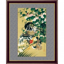 伊藤若冲 動植綵絵 梅花皓月図 高級仕様 掛軸 美術品 インテリア 作品