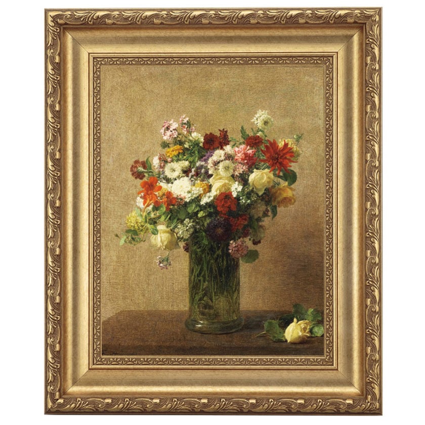 ファンタン・ラトゥール 『花と果実』 10号 額装 立体複製名画