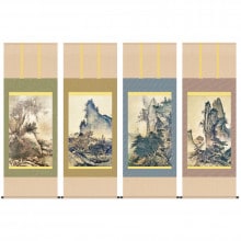 雪舟 四季山水図 春景 額 作品 インテリア 壁掛け【ポイント5％還元中