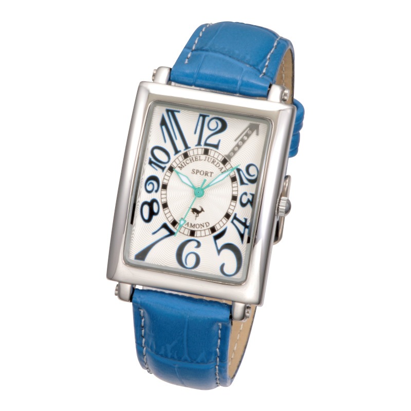 パリデザイン天然ダイヤ 5石スクエア時計 : パリデザイン天然ダイヤ 5