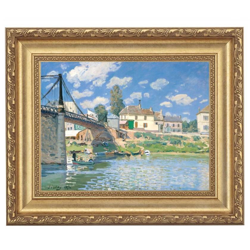 シスレー 「サン＝マメスのロワン川」 4号 立体複製名画 【5％ポイント