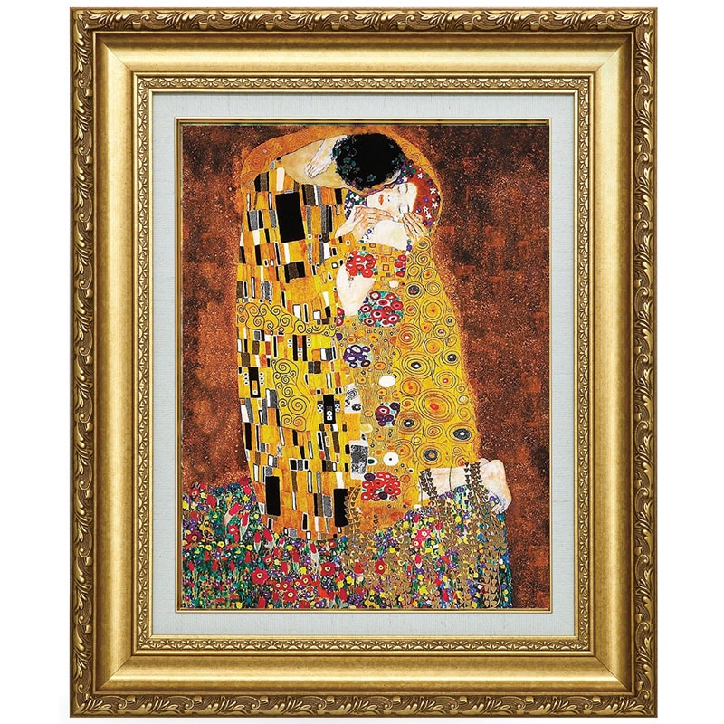 グスタフ・クリムト 「接吻」 6号 立体複製名画 : アートの友社 110022