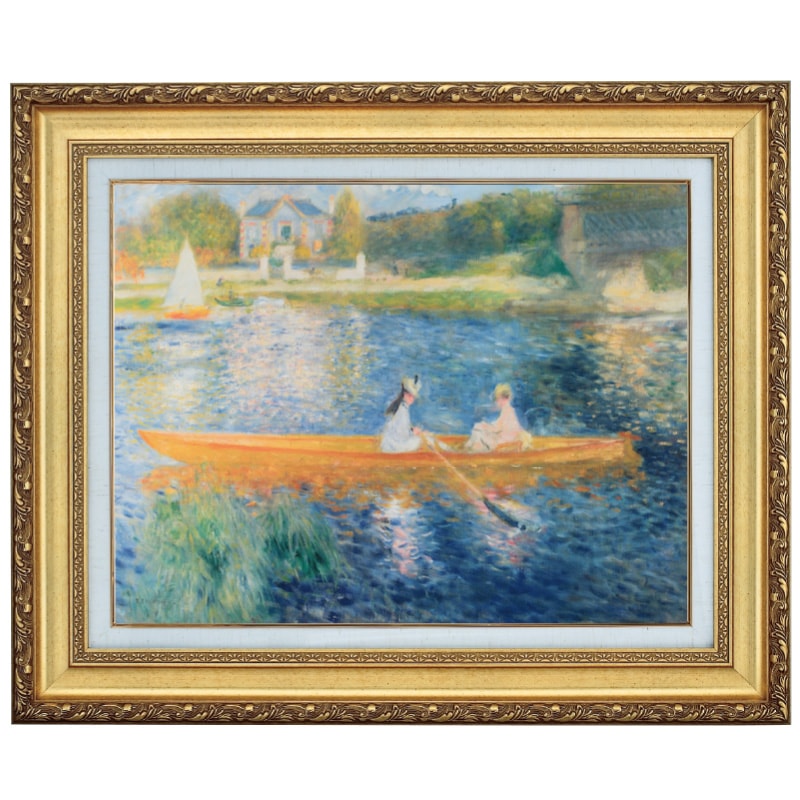 ルノワール 「アニエールのセーヌ川の風景」 10号 立体複製名画 【5