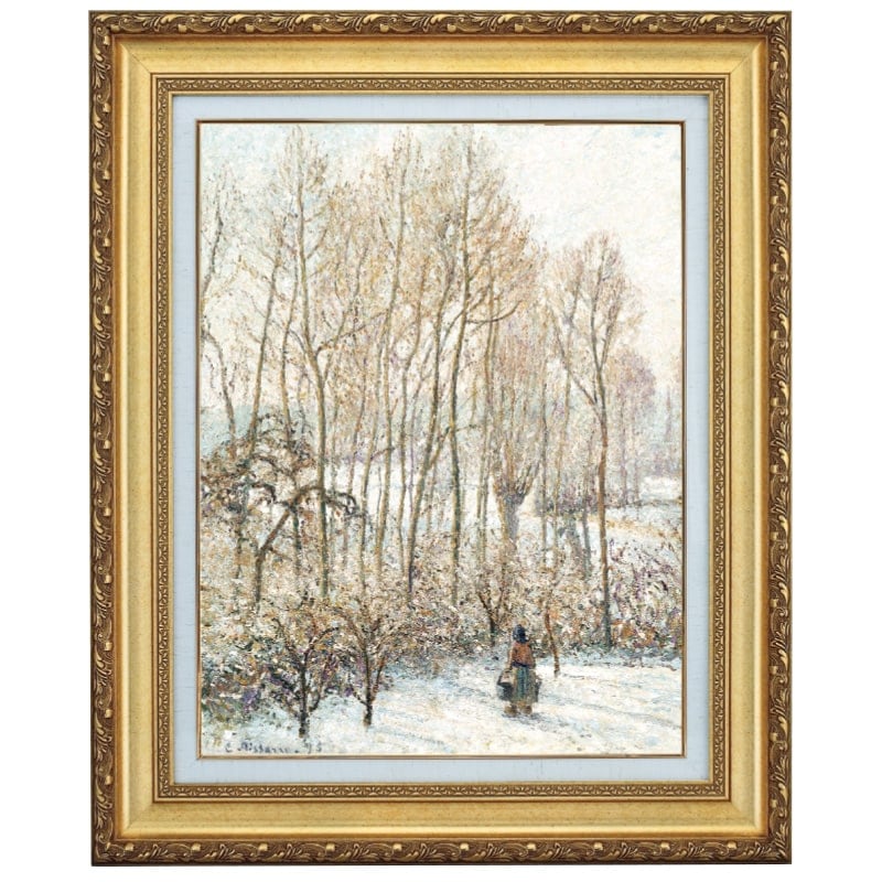 カミーユ・ピサロ 「雪に映える朝陽」 10号 立体複製名画 【5