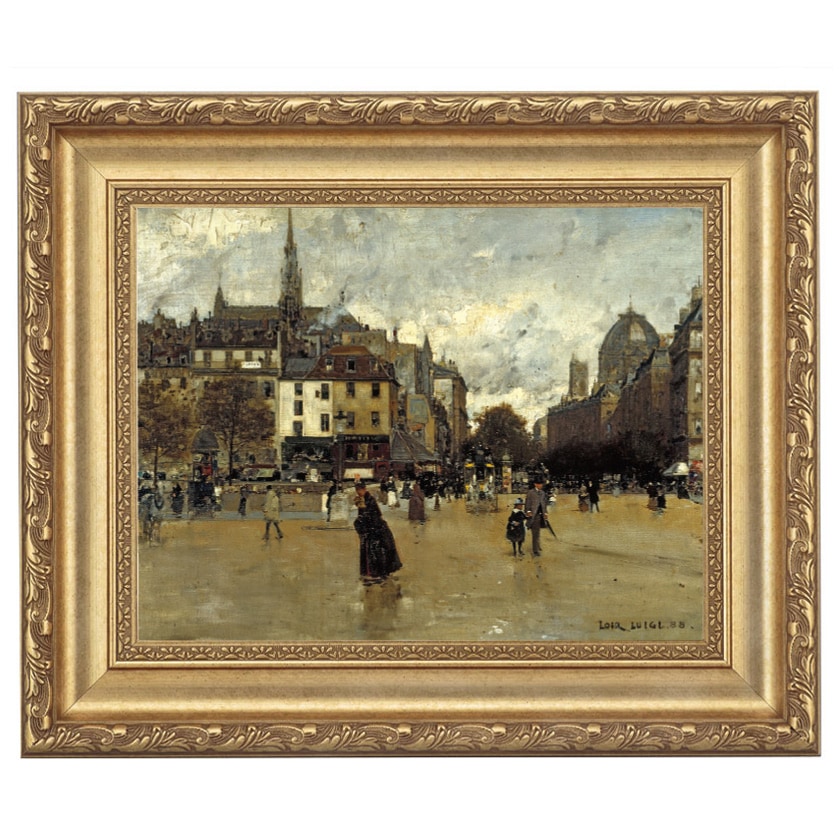 ルイジ・ロワール 「パレ通り、サン・ミッシェル」 4号 立体複製名画
