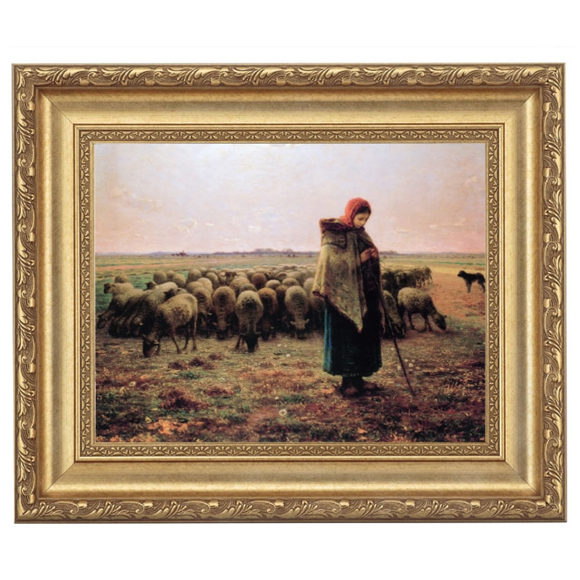 ミレー 「羊飼いの少女」 4号 立体複製名画 【5％ポイント還元中