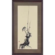 宮本武蔵 『布袋観闘鶏図』複製 額【ポイント5％還元中】 : アートの