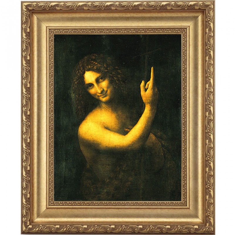 ダ・ヴィンチ「洗礼者ヨハネ」4号立体複製名画【ポイント5％還元中