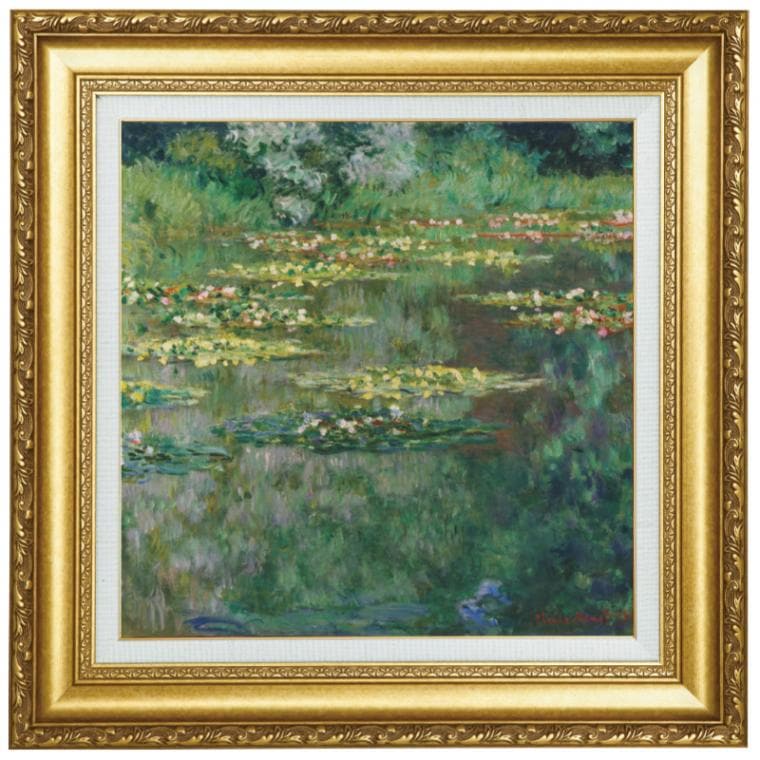 モネ 「睡蓮の池」 S6号スクエア 立体複製名画 【ポイント5％還元中