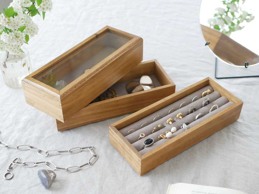 Creer/クレエ】スリムにスタッキングできるアクセサリーケース3段