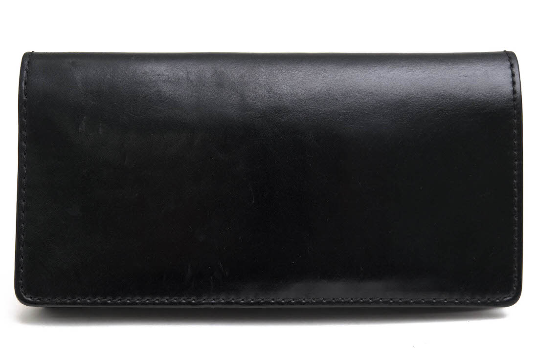 FUNNY / ファニー 馬革 コードバン 小銭入れあり 二つ折り ブラック 黒