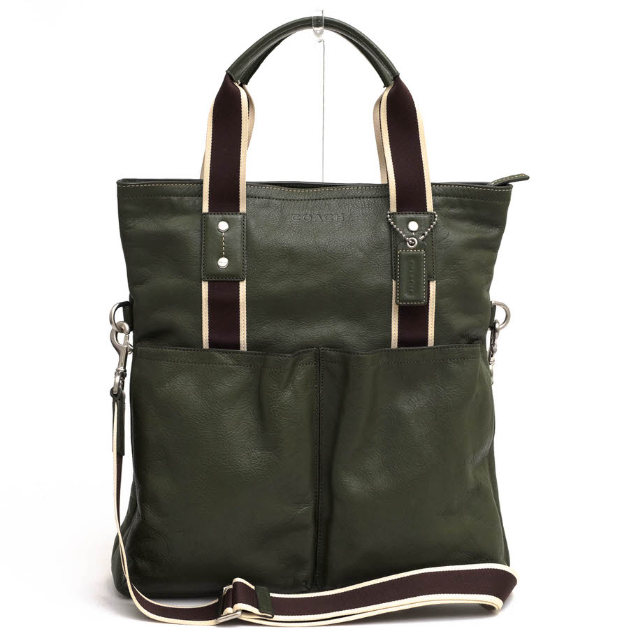 COACH F70558 Heritage Web Leather Foldover Tote ヘリテージ ウェブ