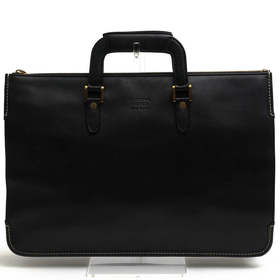 HUNTING WORLD / ハンティングワールド 牛革 カウハイド ブラック 黒