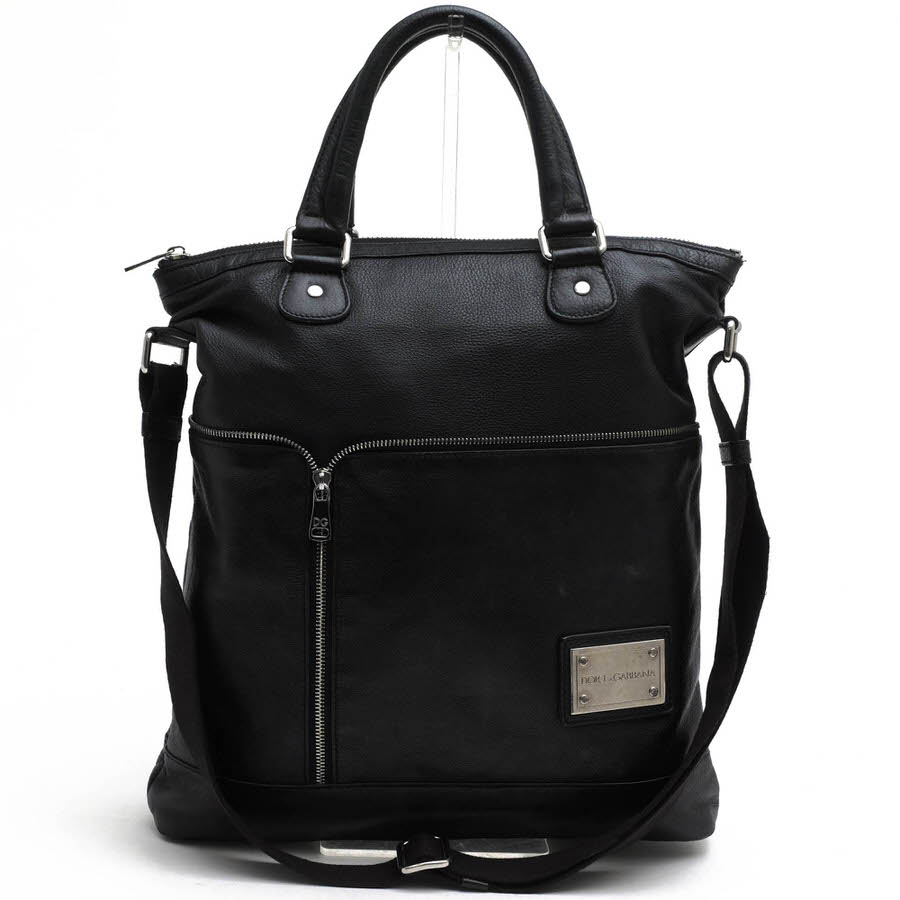 DOLCE＆GABBANA / ドルガバ A4サイズ収納可 天然皮革 2WAY ショルダー