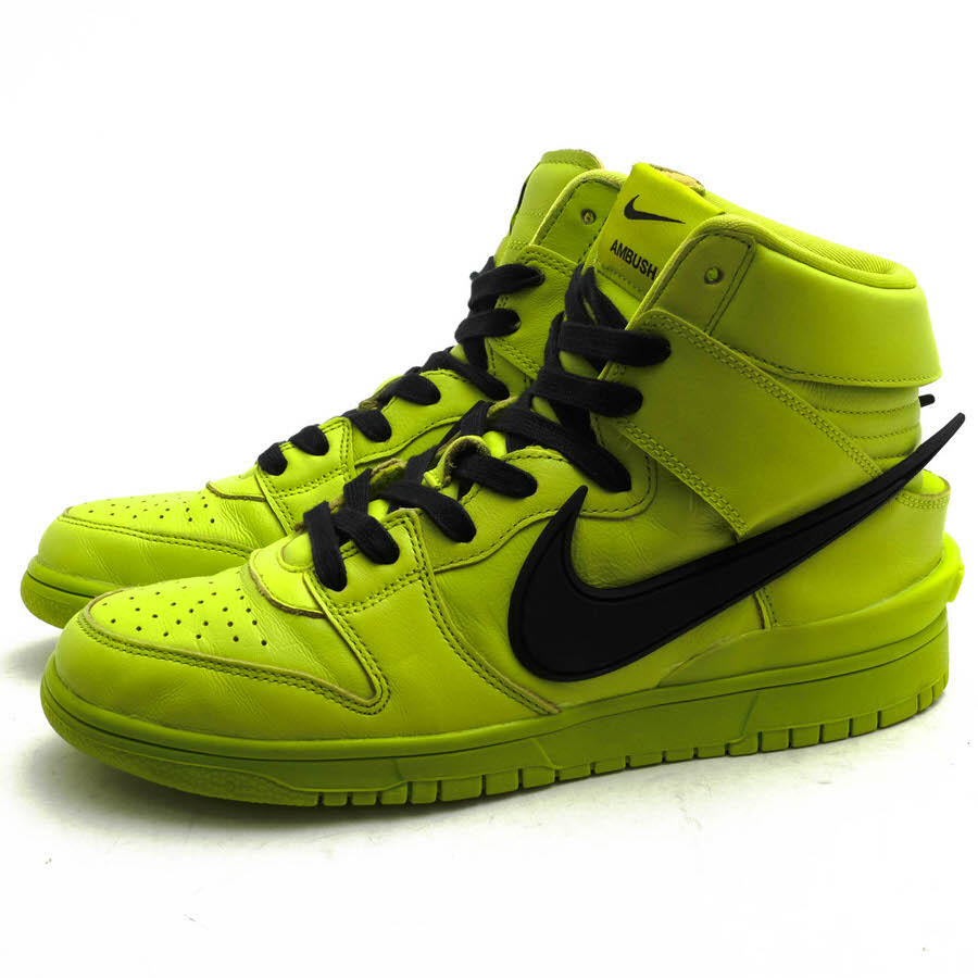 NIKE CU7544-300 Dunk High Flash Lime AMBUSH ダンク ハイ アン