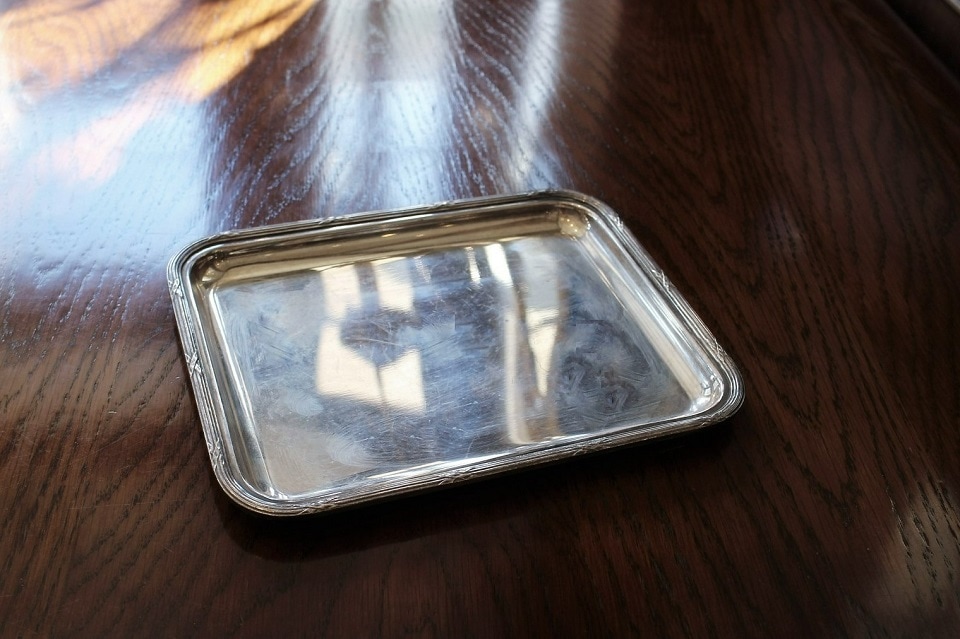 クリストフル 小さなシルバープレーテッドトレイ 5526 | テーブル