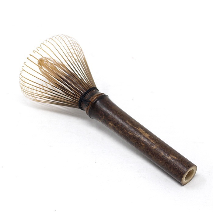 茶道具 茶筅 伝統工芸士 久保左文作 黒竹 茶筌形マドラー