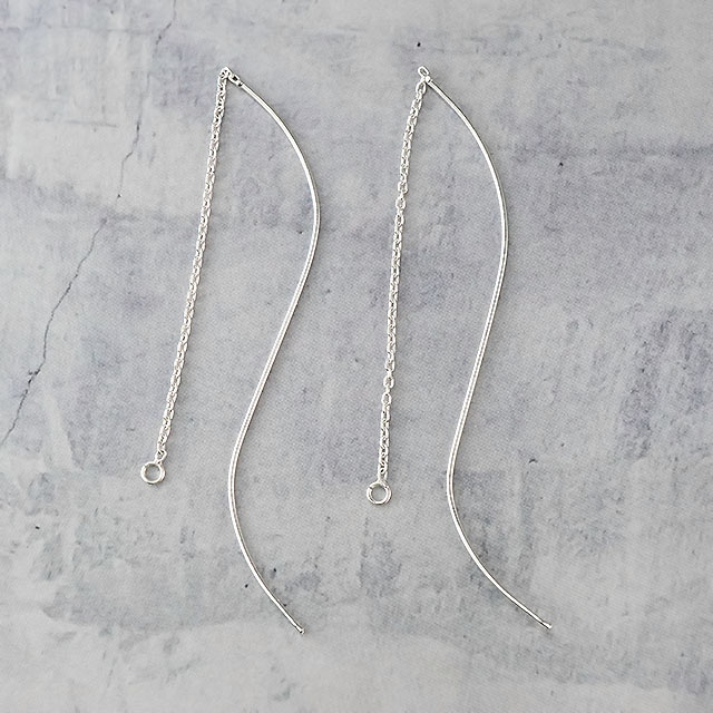 0020206SVE SV925製アメリカンピアス あずきチェーン ウェーブ