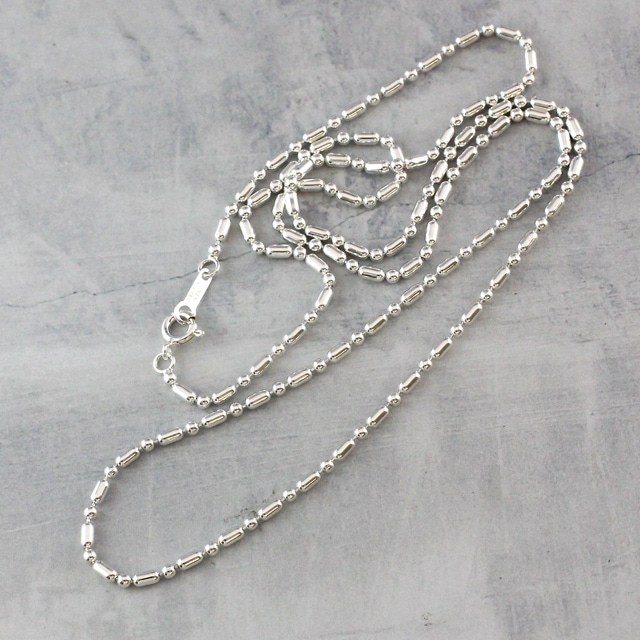 001BR200 SV925製変形ボールチェーン 太さ2.0mm - 卸シルバーチェーン