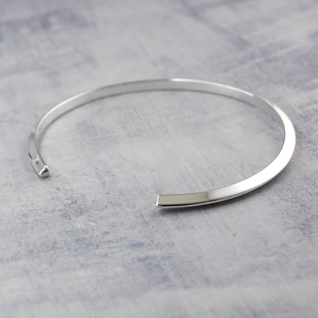 0020339SVL14 SV925製バングル 約5×6cm,幅2.8mm厚み2.3mm,内周約16cm 1