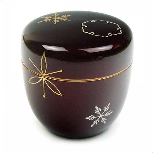 茶道具 棗】 溜塗中棗 雪月花蒔絵（内梨子地） 東雲作 | 棗（なつめ