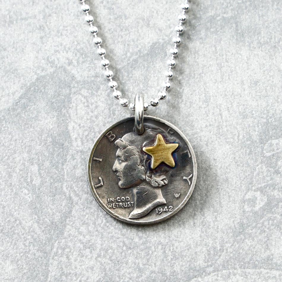 BUTTON WORKS】MERCURY DIME COIN NECKLACE マーキュリーダイム コイン