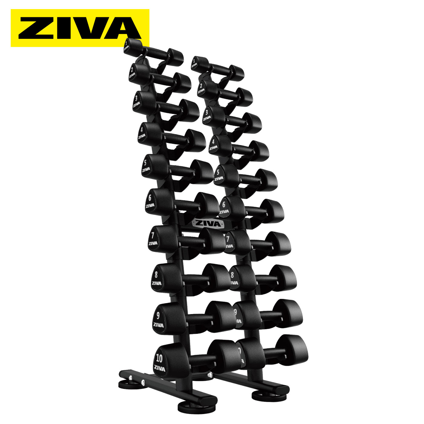 ST 1-10kg スタジオダンベルラック（10個収納）｜業務用ダンベルラック