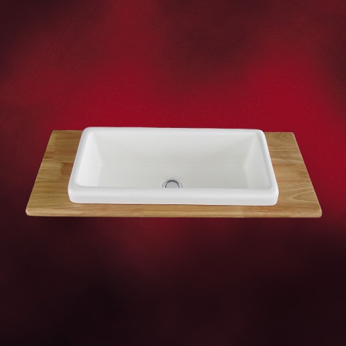 洗面台 洗面ボウル付き 木製 ナチュラル W750×D300×T20 | 品番INK