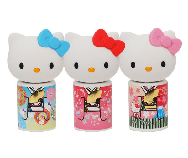 こけしキティ消しゴム（3個セット×6個入） | ブリスター＆プチケース