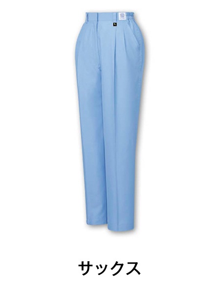 JICHODO】 84306 エコ低発塵製品制電レディースツータックパンツ(裏付