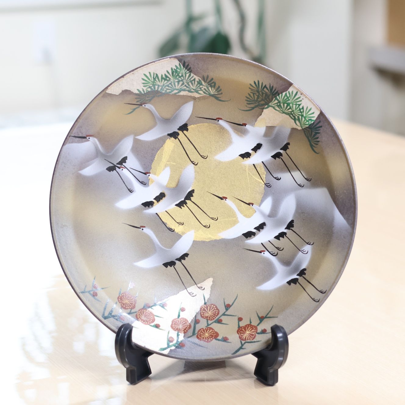 九谷焼 飾皿 10号・古九谷花鳥（皿立付） | 飾皿 | 伝統工芸品・和風