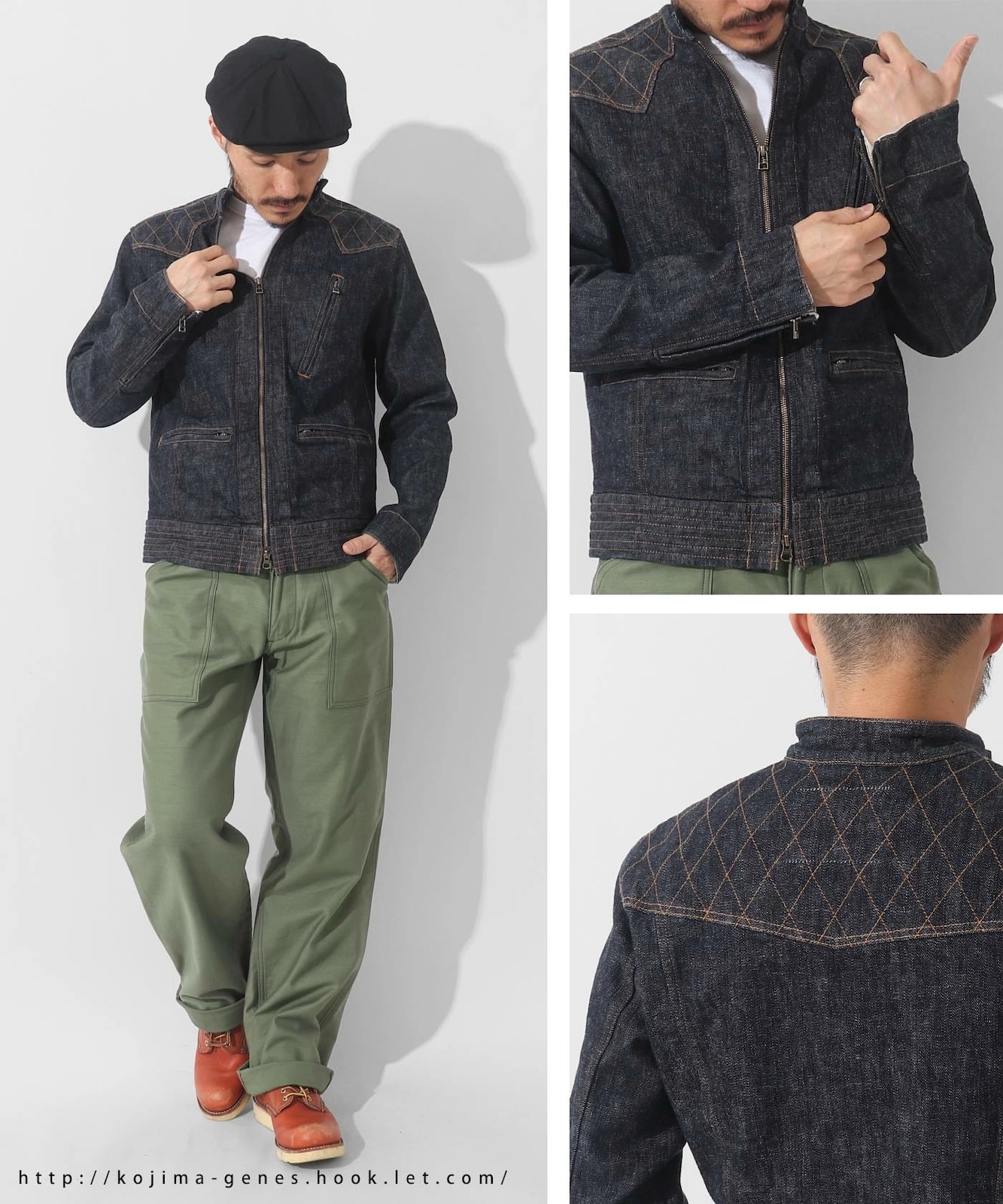 13oz Denim Stretch Single Riders Jacket / 13oz デニムストレッチ