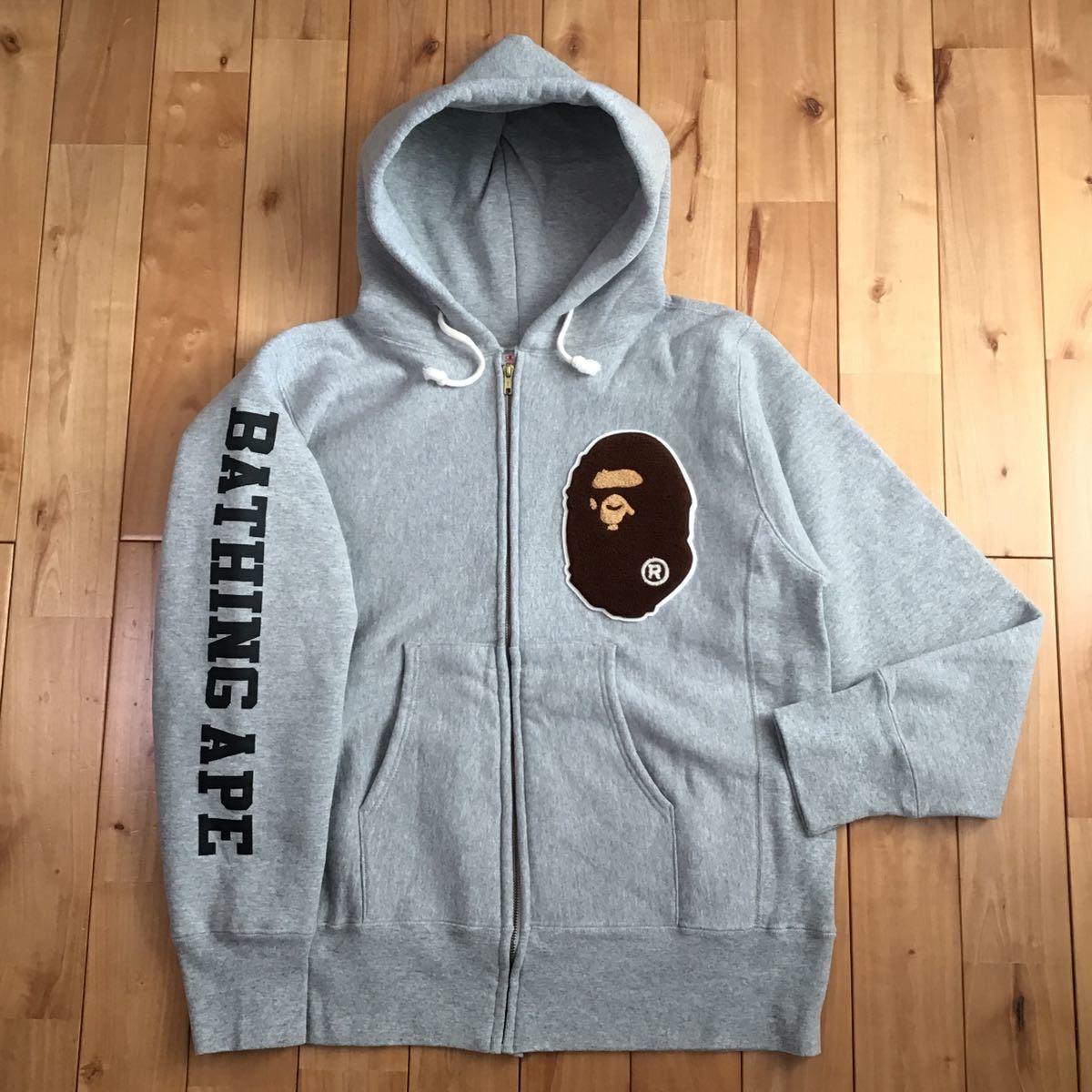 CHAMPION × BAPE HEAD ジップ パーカー Lサイズ グレー a bathing ape