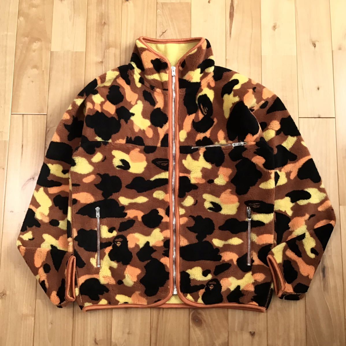 ☆初期☆ ボア ジャケット Orange camo Sサイズ a bathing ape BAPE